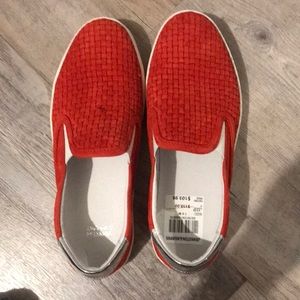 Elaina shoe red perforated